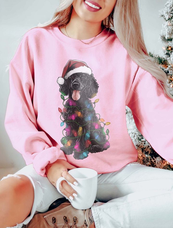 Funny Poodle(Black) Christmas Sweatshirt product image (11)