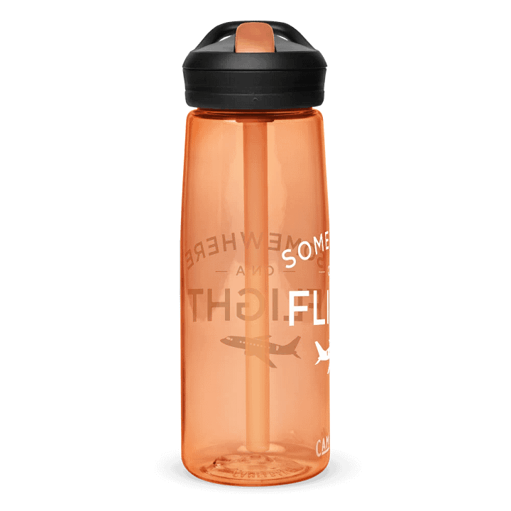 Somewhere on a Flight Water Bottle product image (2)