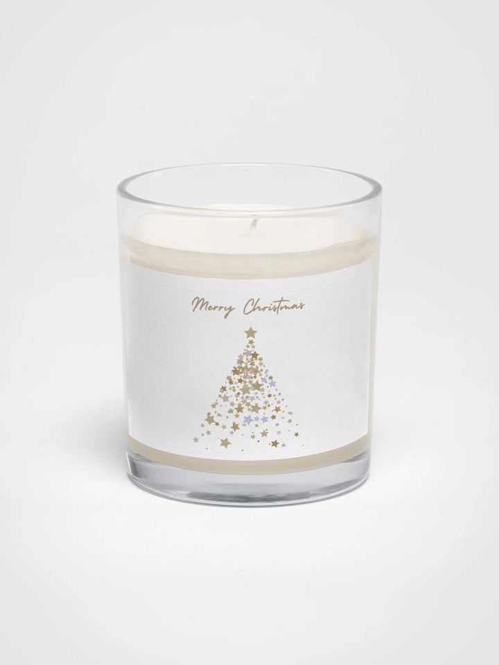 Gold and Silver Star Christmas Tree Candle product image (1)
