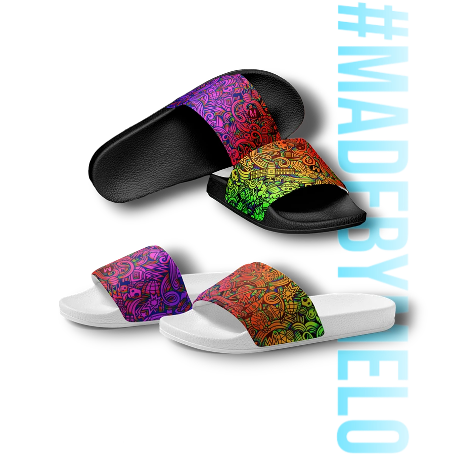 Rainbow Space Scribble - Women's Slides | #MADEBYMELO product image (1)