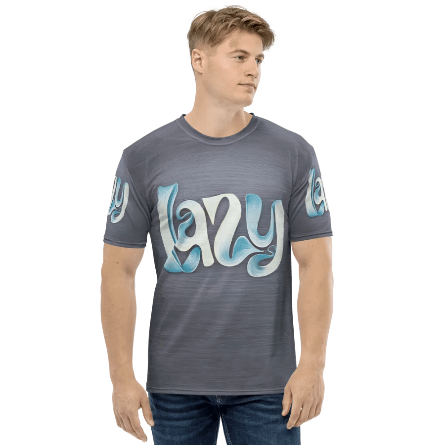Lazy Typography T shirt product image (1)