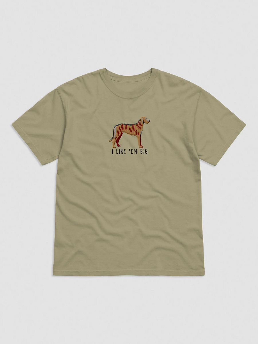I Like 'Em Big T-Shirt(Embroidered) of an Irish Wolfhound(Brindle) product image (9)