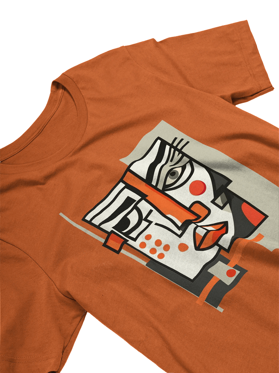 Fragmented Perception - Geometric Cubist Face Abstract T-Shirt product image (2)