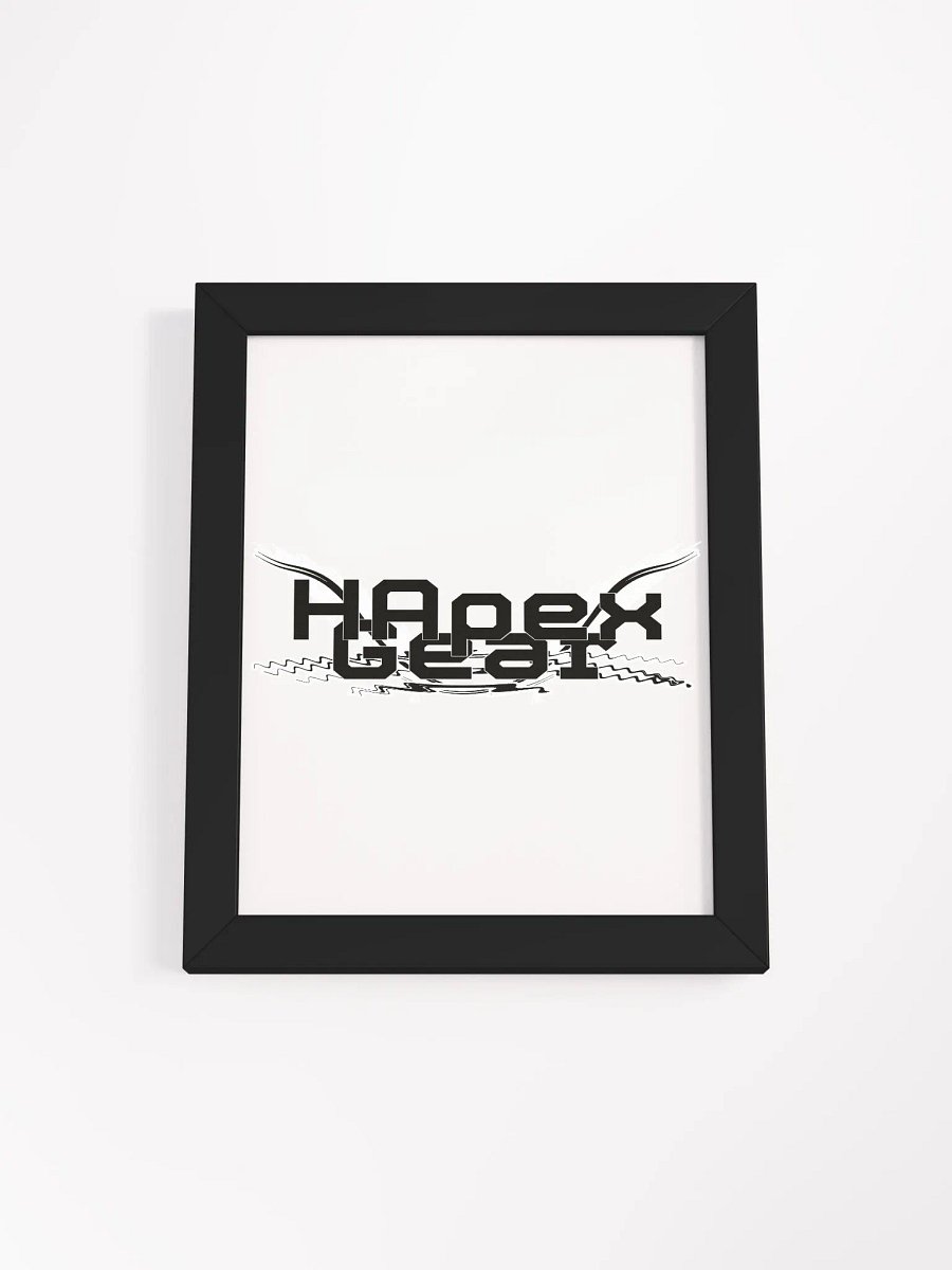 Framed - High-Quality Matte Poster - Embroidered - Black HApex Gear Black Logo product image (1)