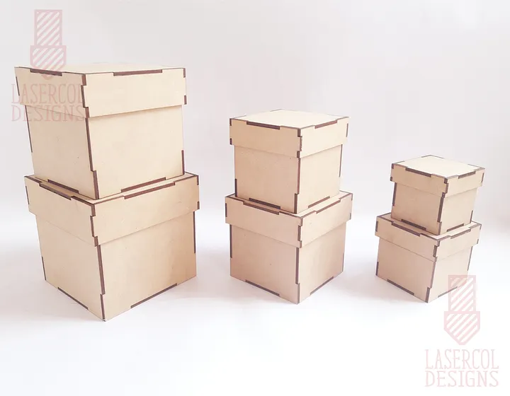 Boxes Bundle (Set 1-2-3-4) - Laser Cut Files product image (2)