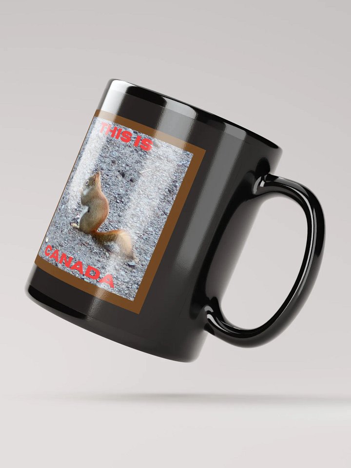 Adorable Red Squirrel Glossy Black Mug product image (3)