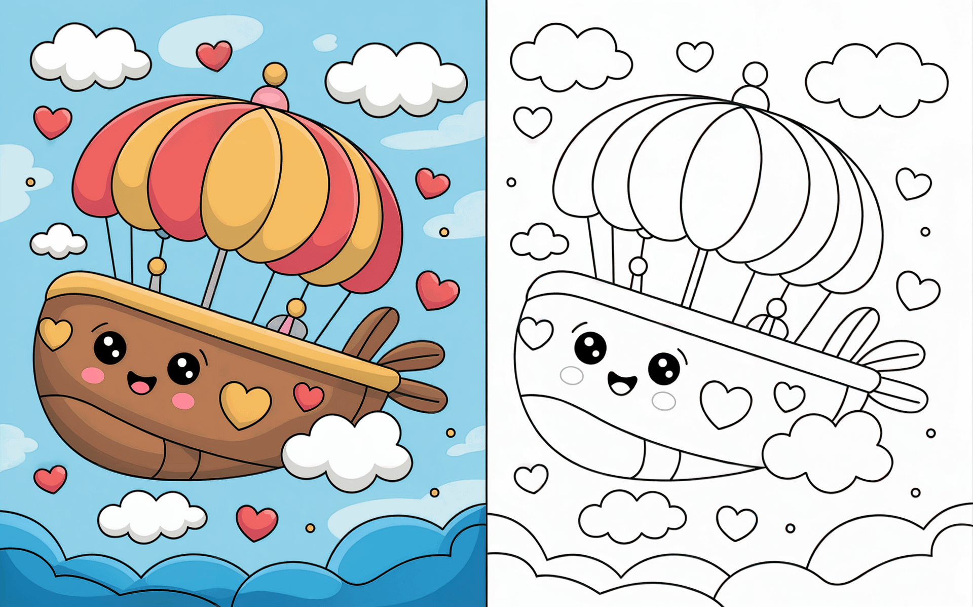 Sea Ships Coloring Pages | 20+ Nautical Designs | Black & White + Colored Reference Pack product image (2)