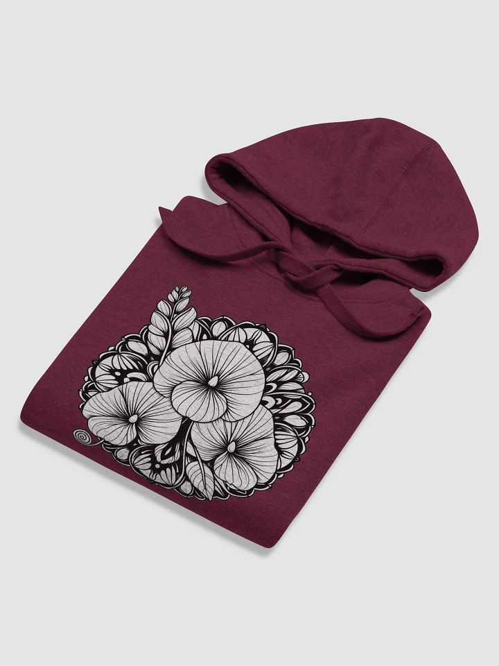 Cotton Heritage Unisex Premium Hoodie | AI-Designed Flower Mandala Motif product image (1)