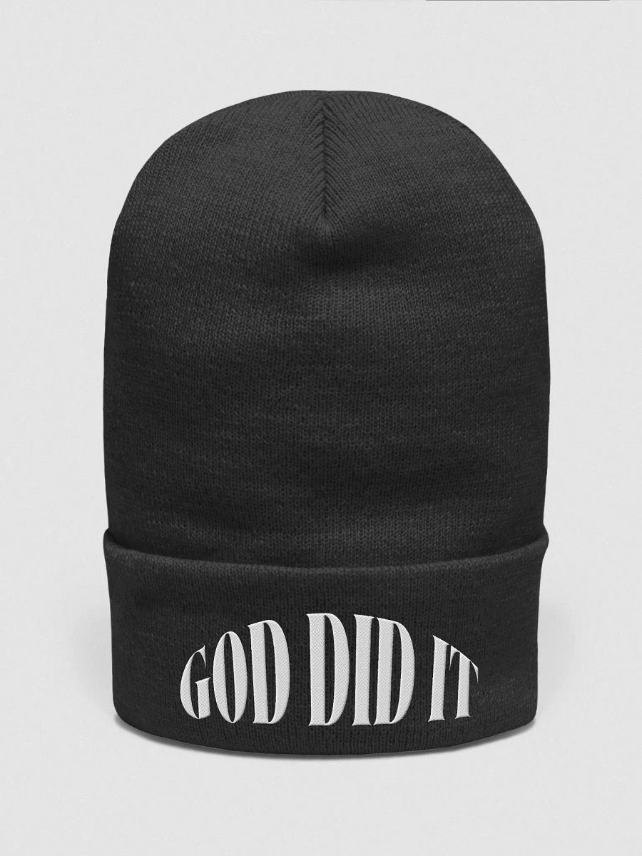 "GOD DID IT" Yupoong Beanie product image (1)