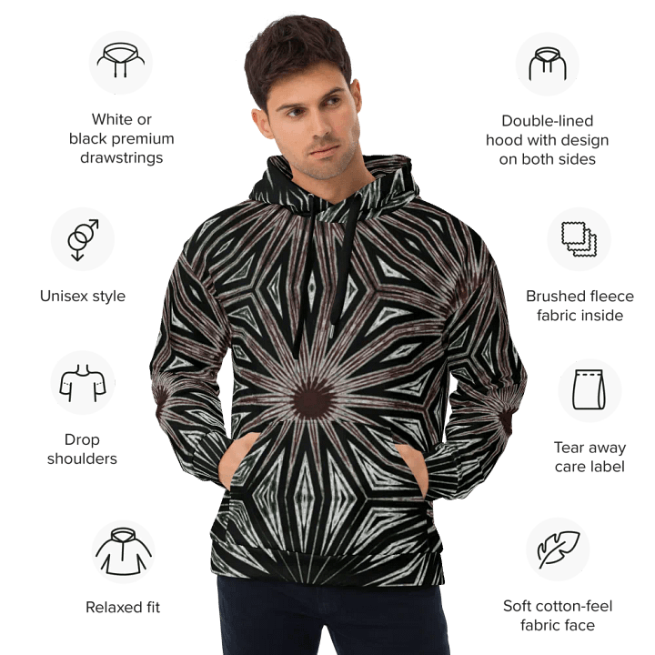 Abstract Dramatic Circles Unisex Pull Over Hoodie product image (1)