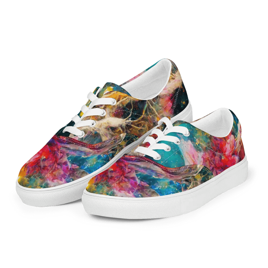 men's cosmic blossom lace-up canvas shoes product image (3)