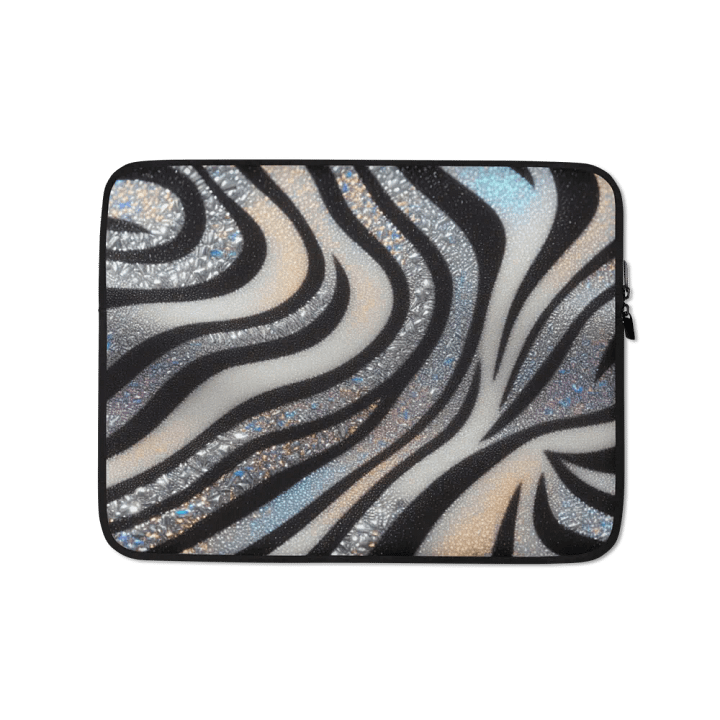 Zebra Sparkle Laptop Sleeve product image (1)