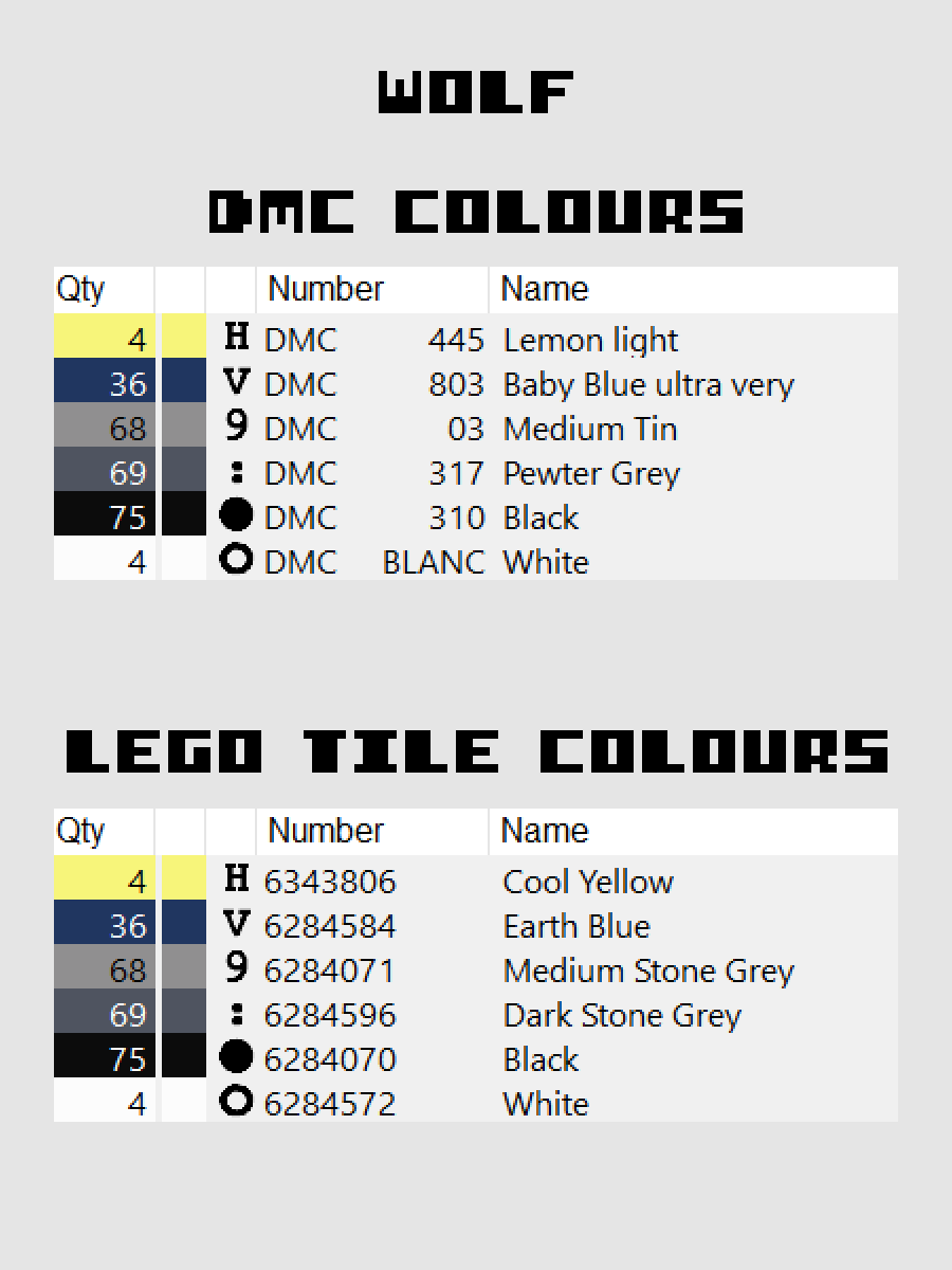 Wolf Pixel Art product image (4)