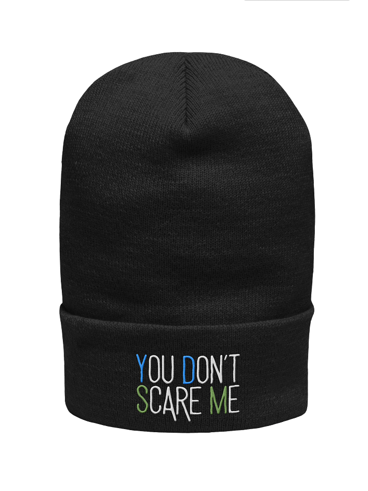 "YOU DON'T SCARE ME" Split-Color Signature Beanie product image (5)