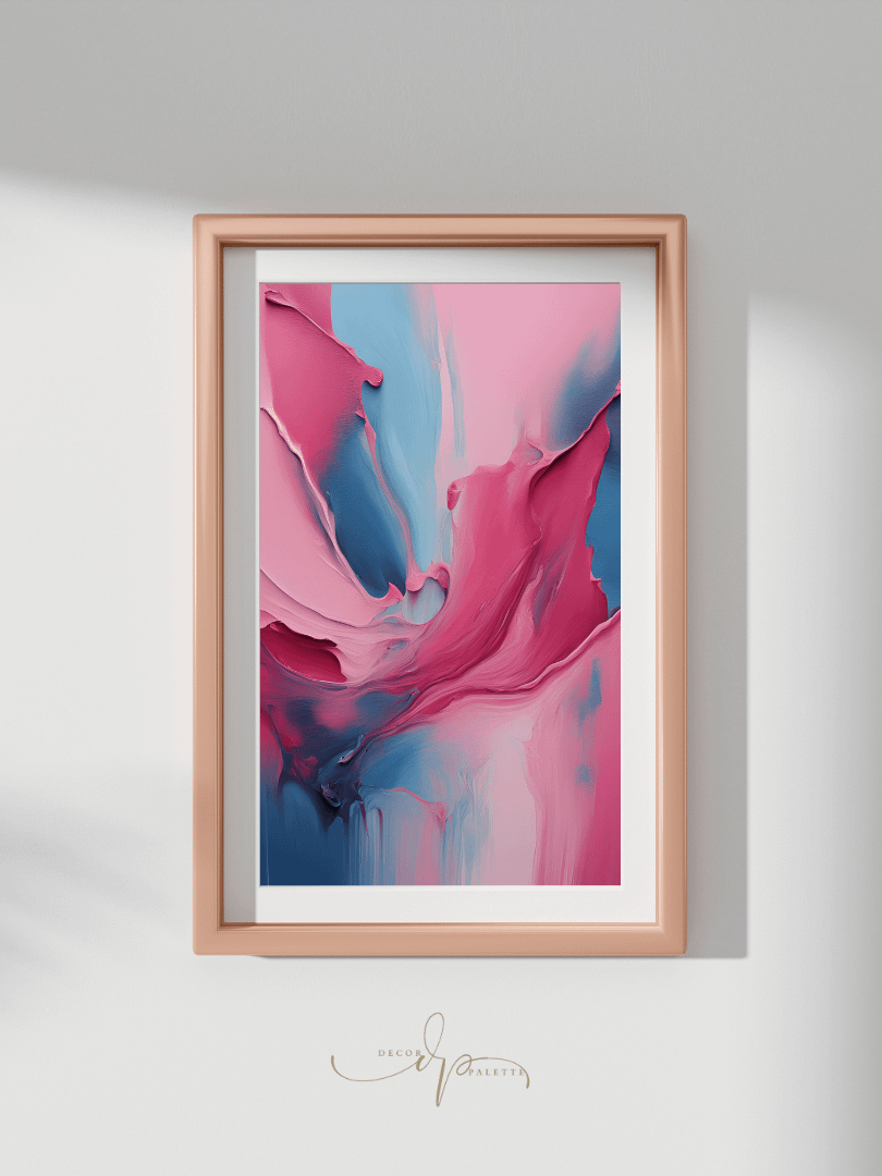 Pink Blue TEXTURED ABSTRACT Painting Printable Wall Art product image (2)