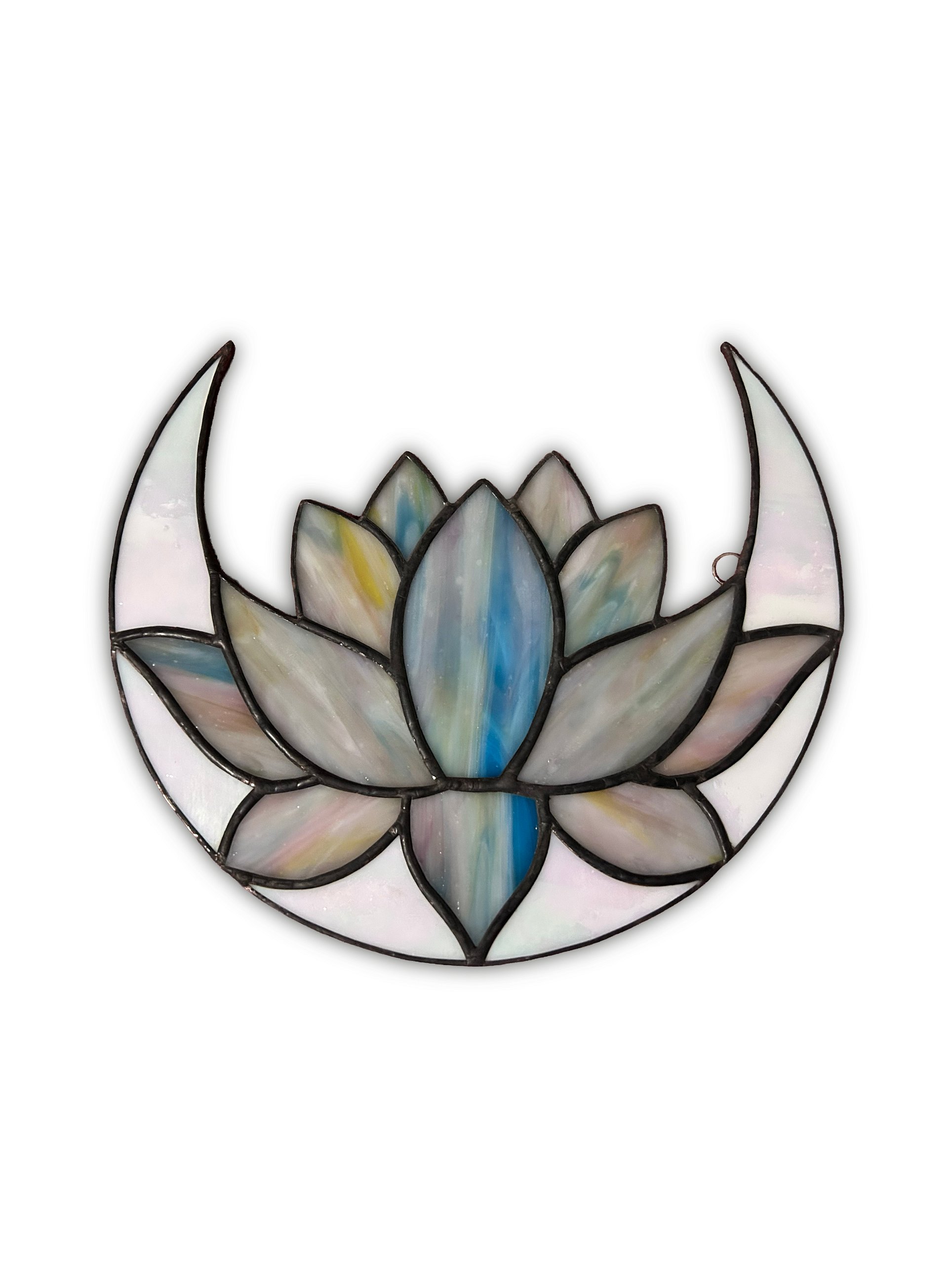 Lotus Moon Stained Glass Suncatcher product image (1)