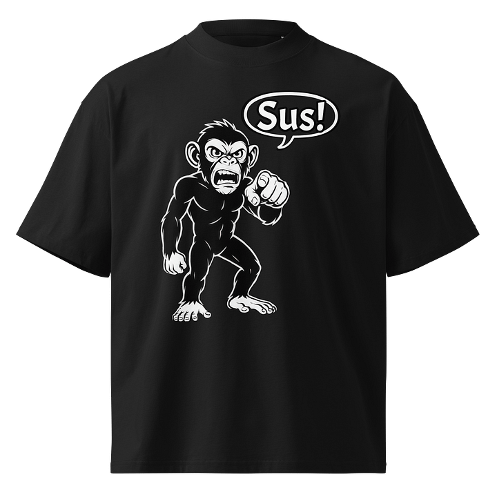 Sus Monkey - Funny Meme T-Shirt - Stanley/Stella Unisex Organic Oversized T-Shirt SATU020 product image (2)