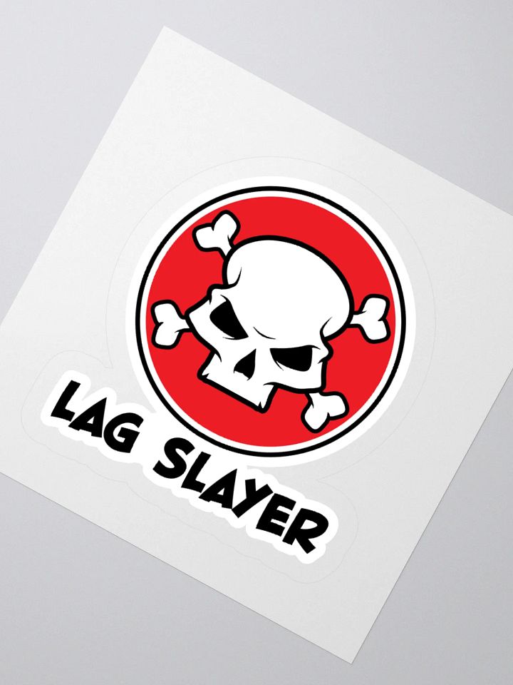 Lag Slayer Gamer Skull Sticker product image (6)