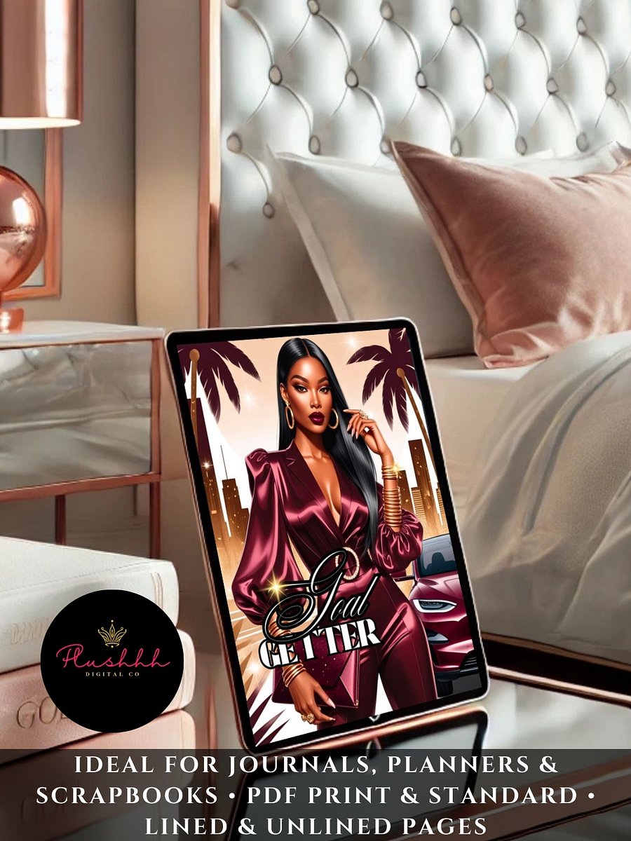 Goal Getter Journal Cover Set – 8.5x11 Printable & Digital Cover (Print & Standard PDFs) with Lined & Unlined Pages | Commercial Use product image (3)