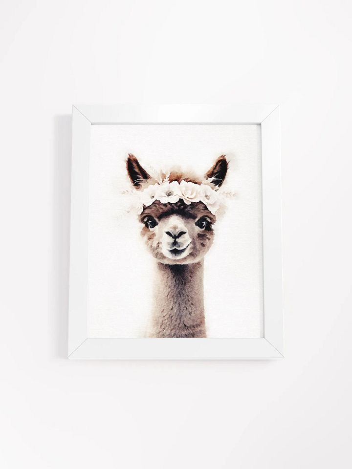 Floral Llama Framed Poster product image (5)