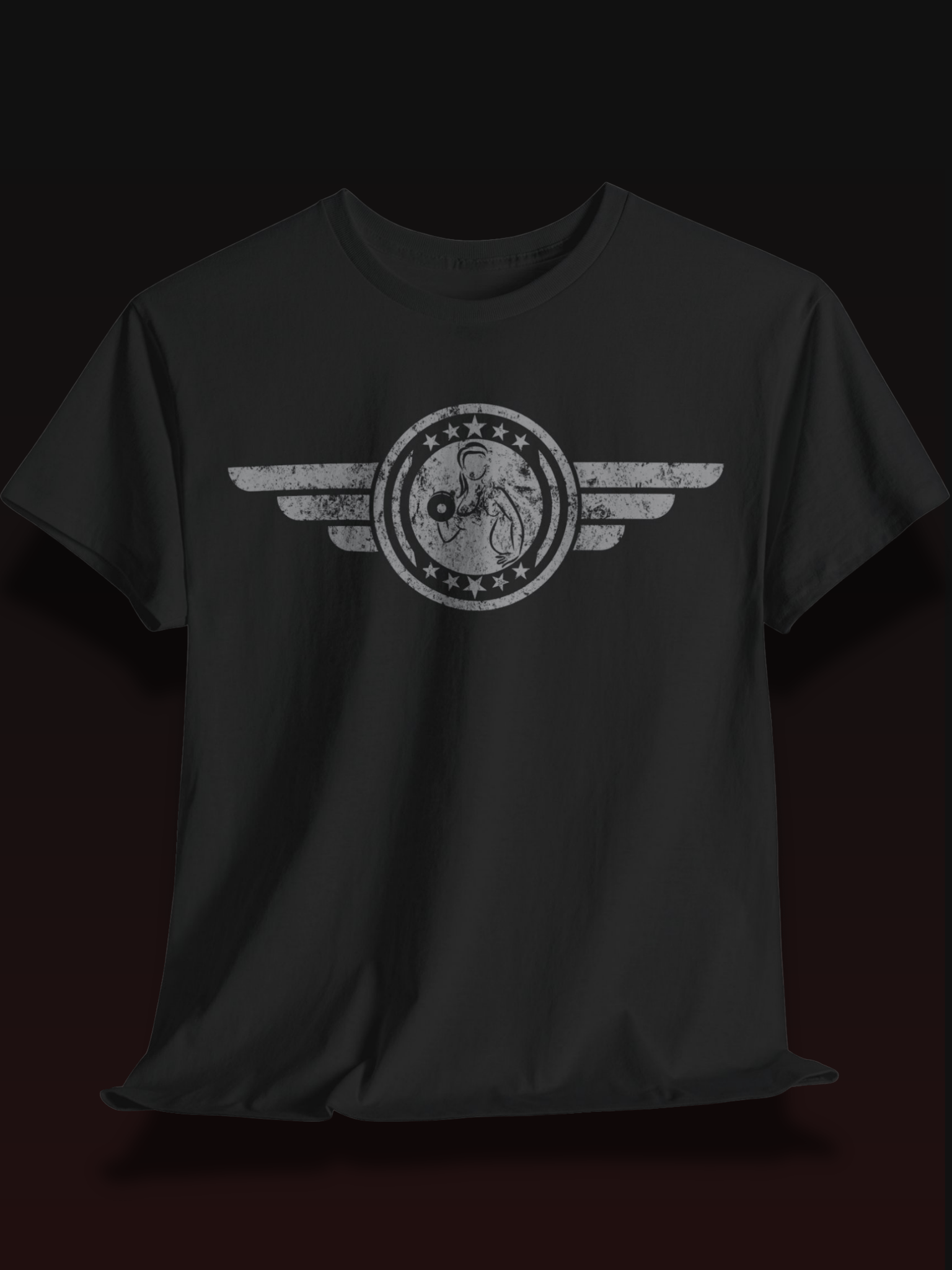 Iron & Grace: Vintage Style Women's Fitness Emblem Tee | Strong & Stylish Workout Top product image (1)