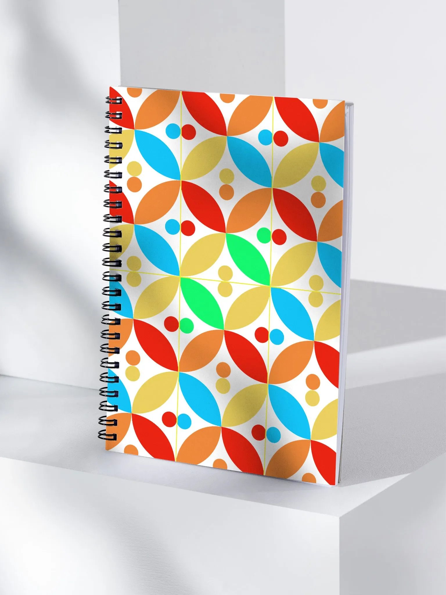 Colorful Geometric Pattern Design Spiral Notebook product image (4)