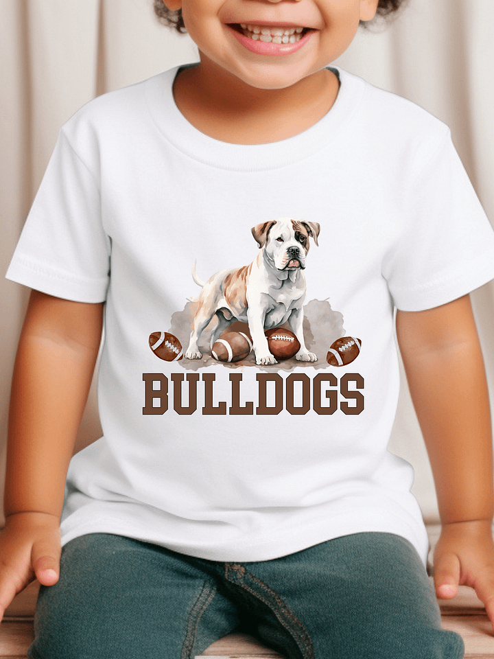 Toddler Boys Vintage Bulldogs Football T-Shirt (Homemade) product image (2)