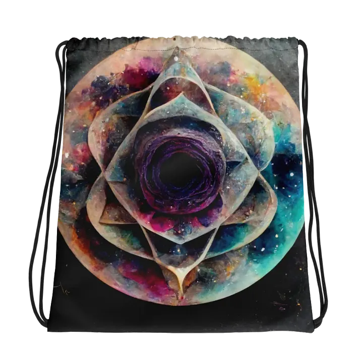 Cosmic Petals Drawstring Bag product image (1)