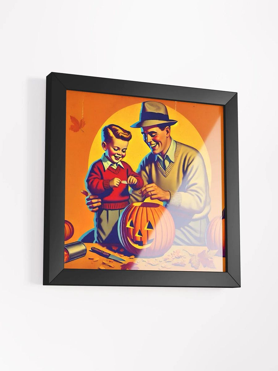 Vintage Halloween Pumpkin Carving: Framed Artwork product image (8)