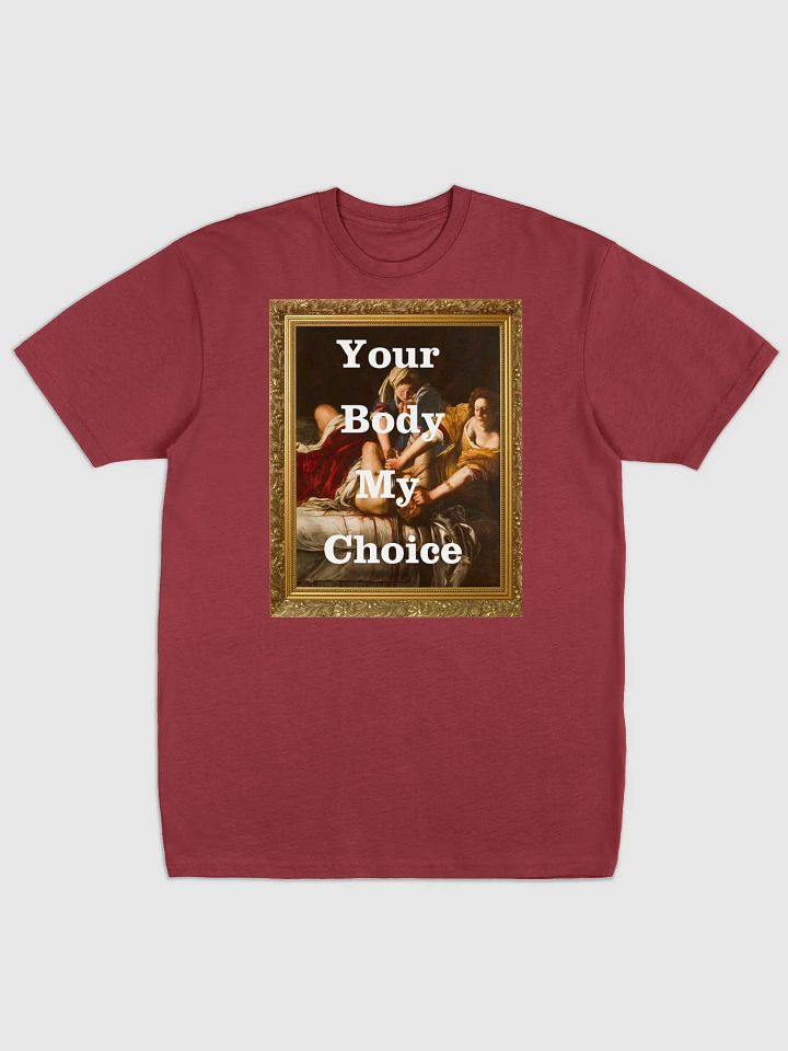 Judith Slaying Your Body My Choice Framed Heavyweight T-Shirt product image (4)