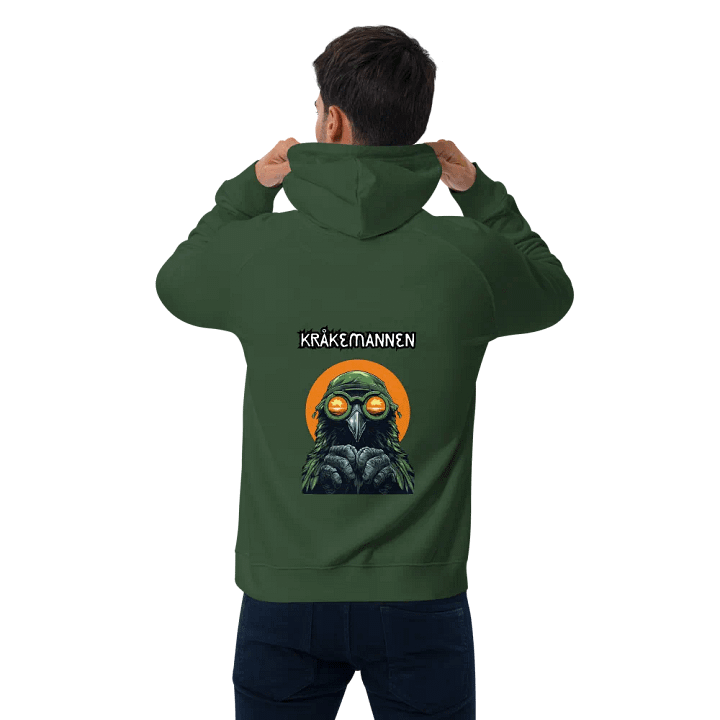 Unisex Eco Raglan Hoodie 💚 THE NORWEGIAN CROW MAN product image (1)