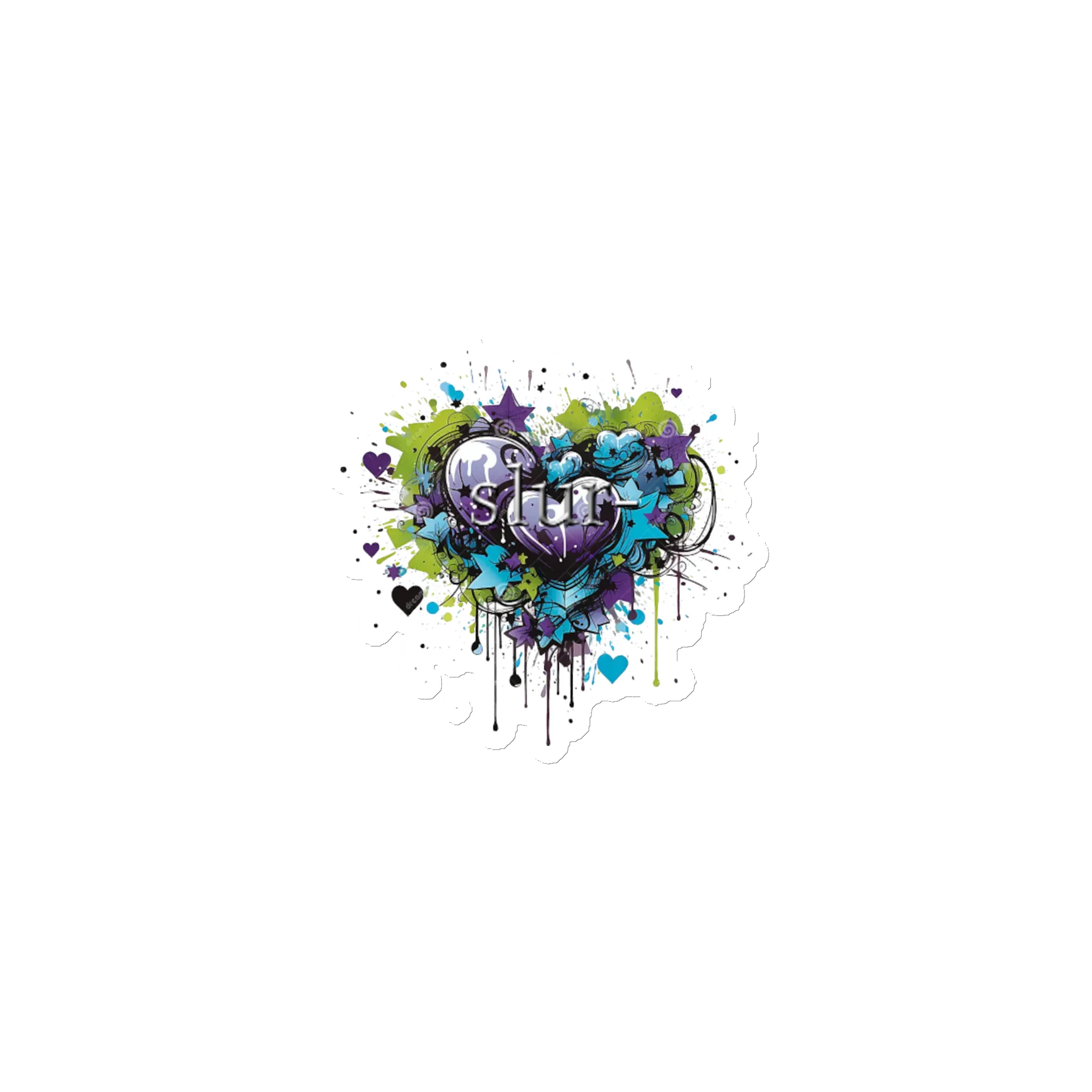 slur Heart Die-Cut Magnets product image (1)