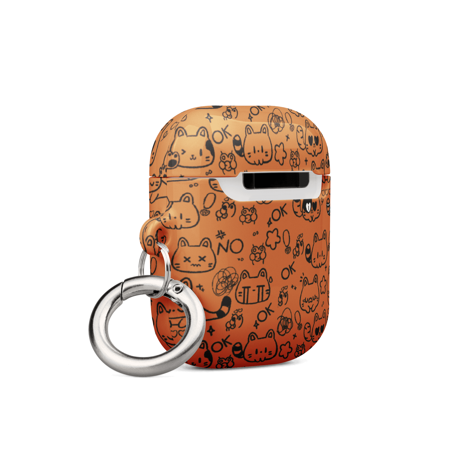 Cute Cat Doodles - Orange AirPods® Case product image (16)