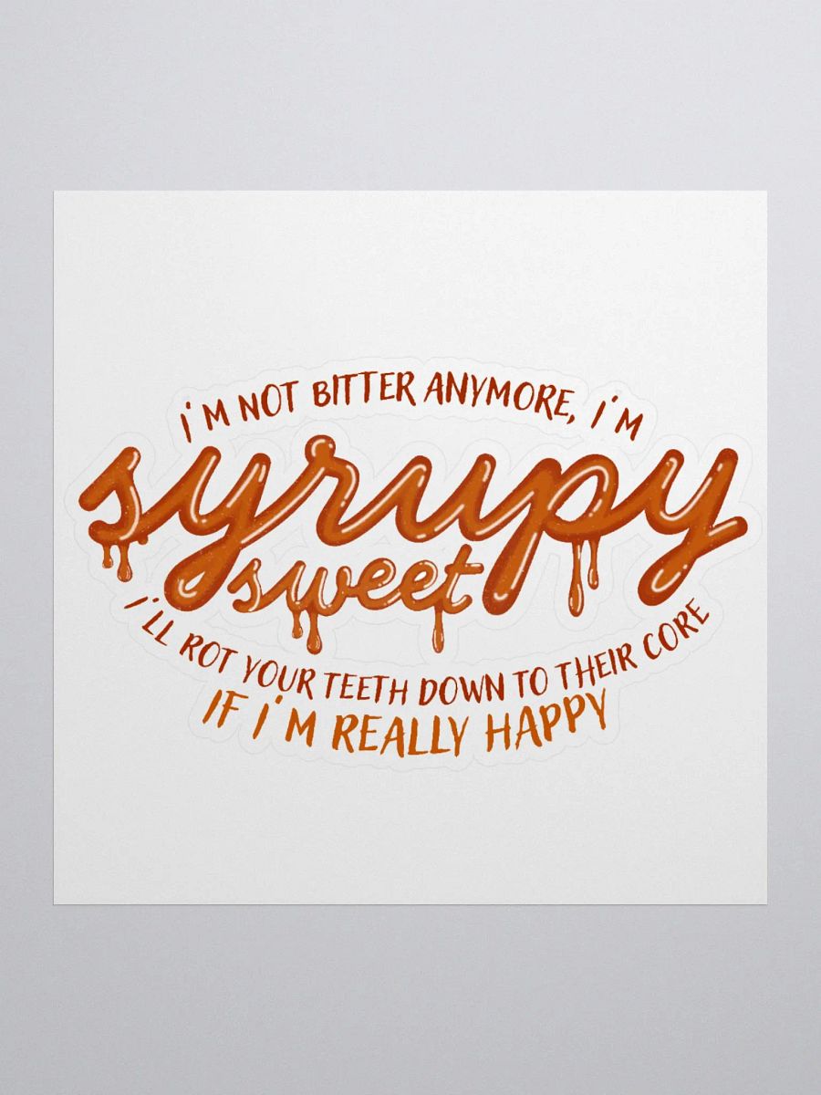 syrupy sweet die cut sticker product image (1)