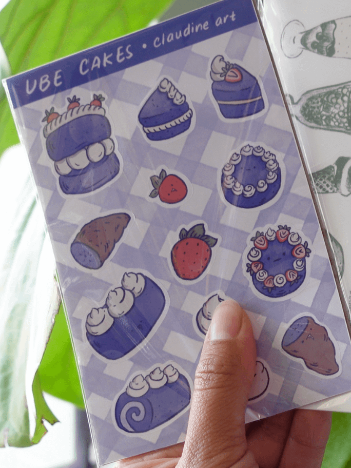 Ube Cake Desserts Sticker Vinyl Sheet product image (2)