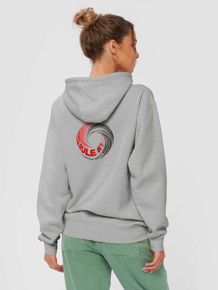 Rule #7 Hoodie Pewter and Red product image (21)