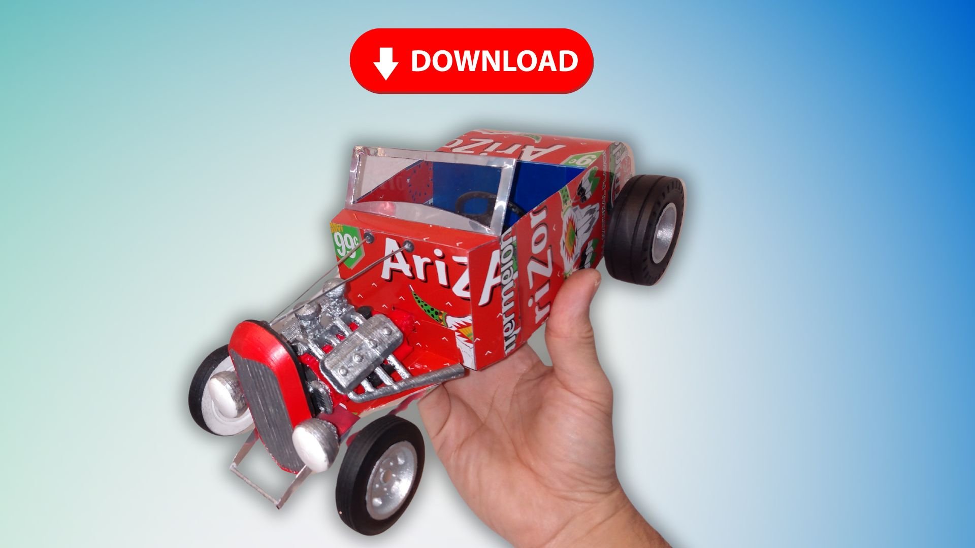 Soda Can Car 32 Ford Rat Rod DIGITAL Plans product image (1)
