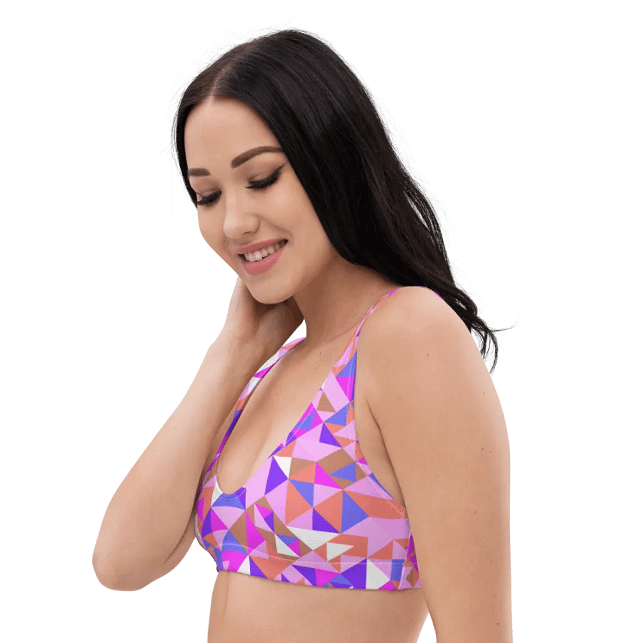 Colorful Vector Patterns Design Padded Bikini Top - v1 product image (5)