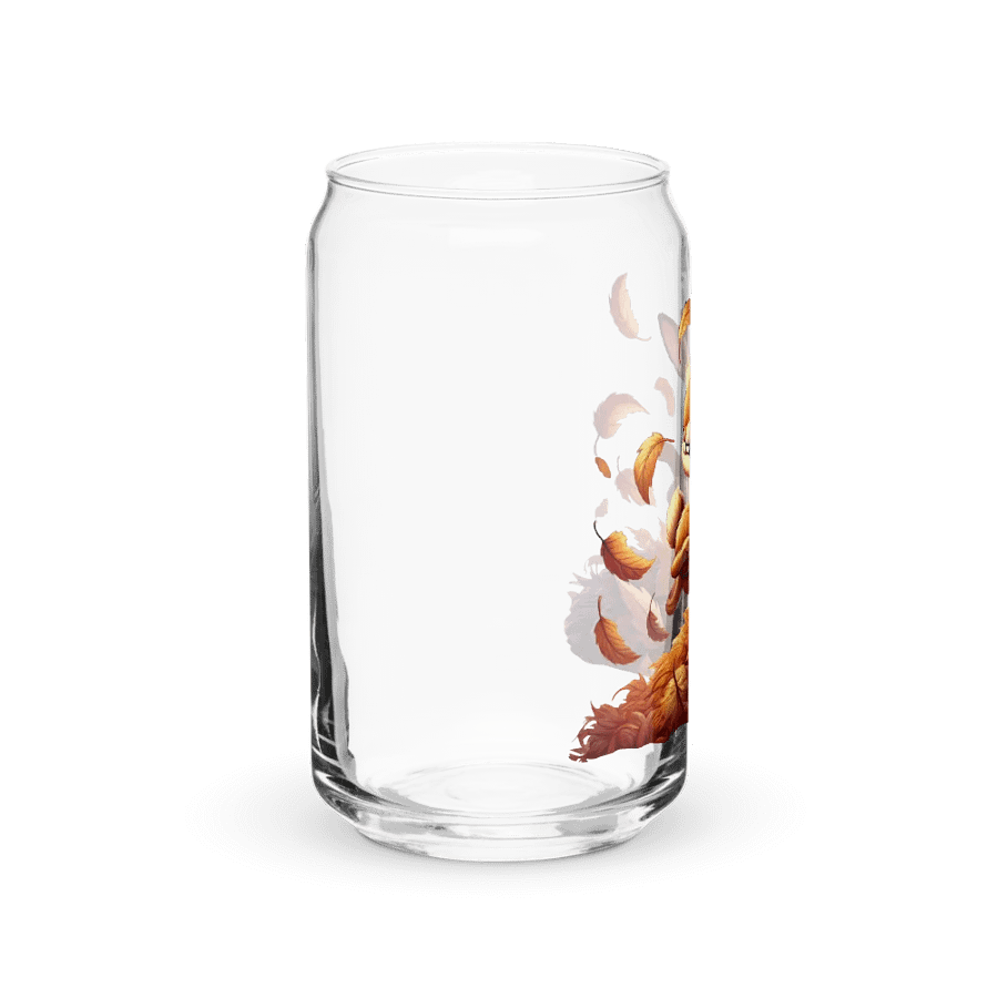 Autumn Leaves Bunny Rabbit Glass with Optional Lid and Straw product image (40)
