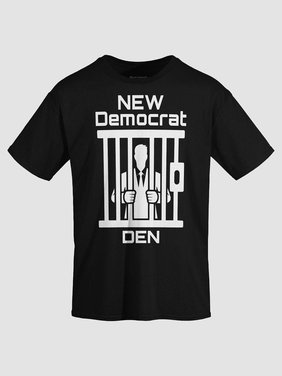 NEW Democrat DEN Prison Bars Graphic – Bold Statement Tee - White Ink product image (3)