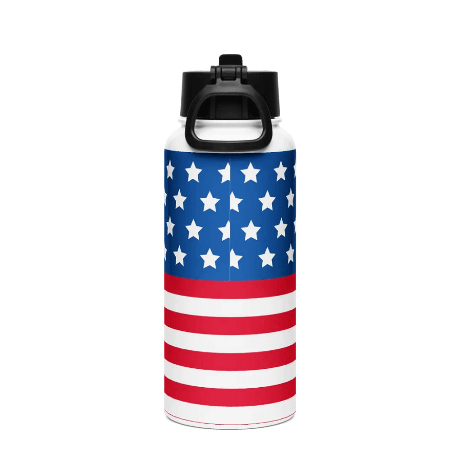Exclusive United States Flag Stainless Steel Insulated Water Bottle - 32 oz product image (3)