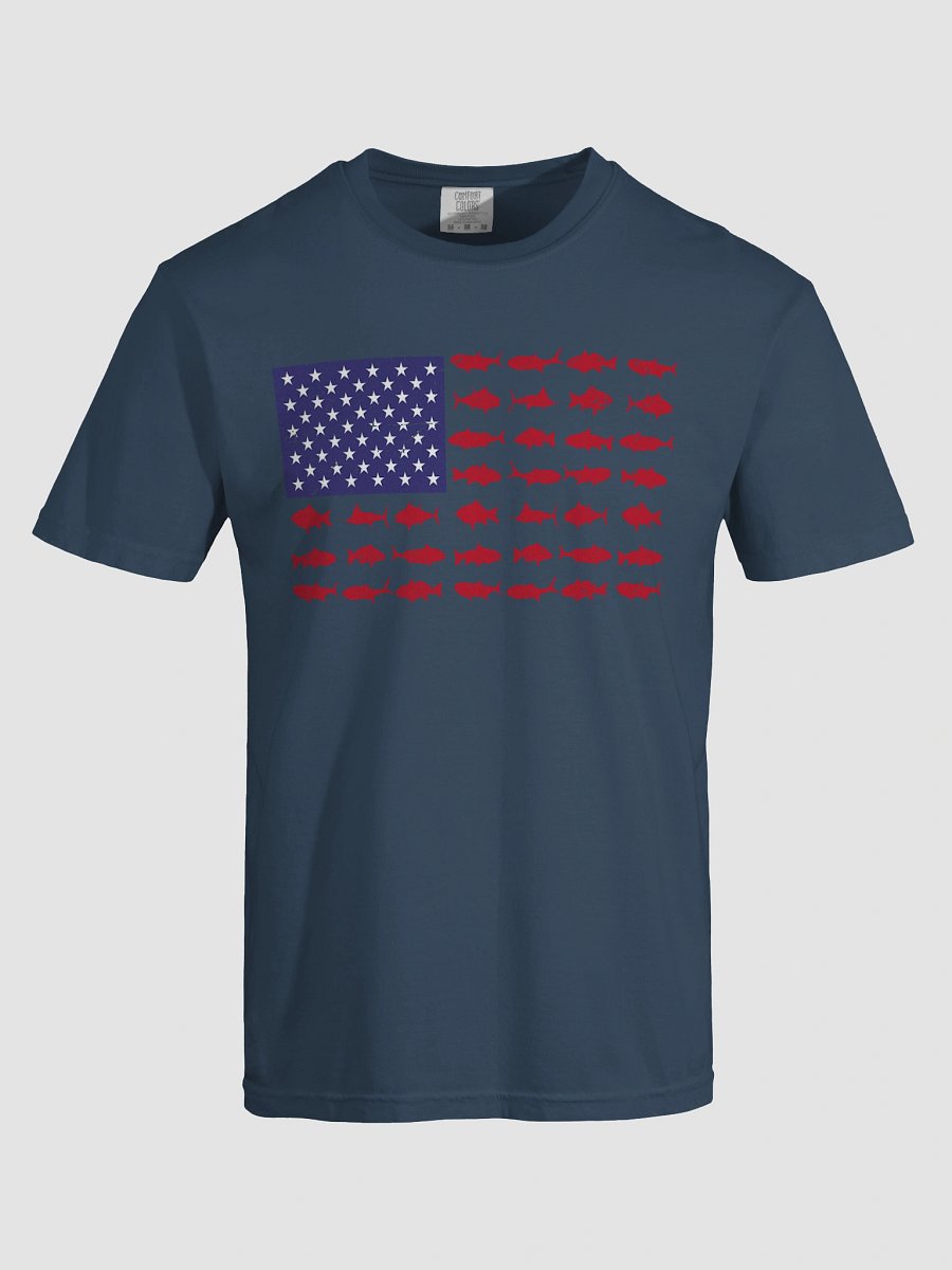Stars and Stripes Fishy Flag T-Shirt product image (39)
