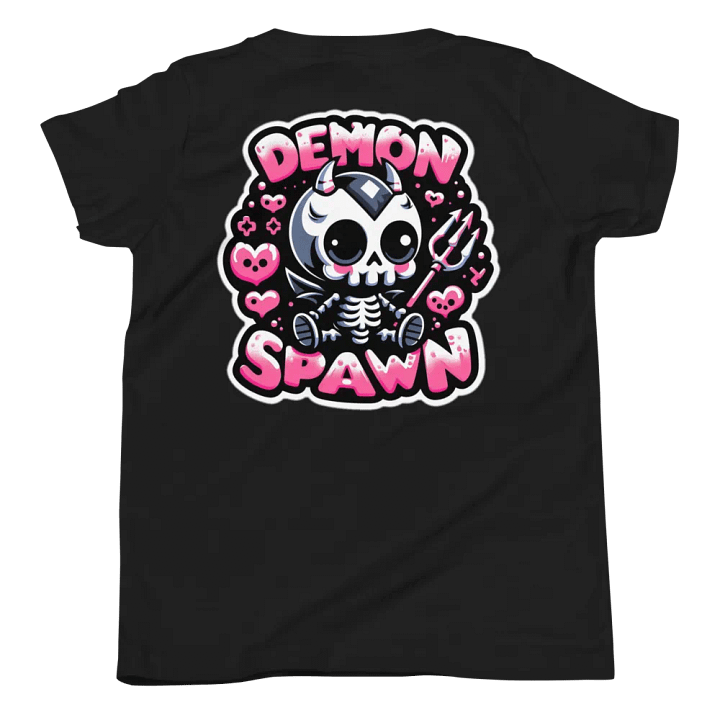 LITTLE EMO Bubble Text Youth, Demon Spawn(Pink) T-Shirt product image (2)