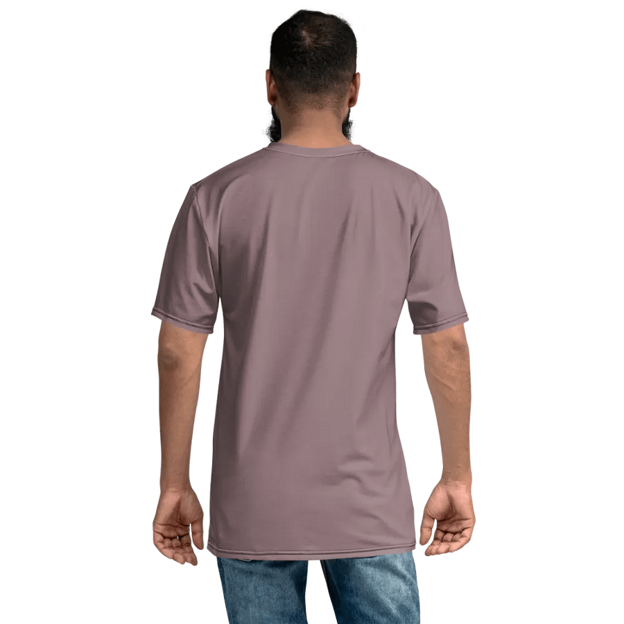 Plain Cool Purplish Brown Soft Summer Men's Crewneck Polyester Heavyweight Premium T-Shirt by Treasure Pie product image (8)