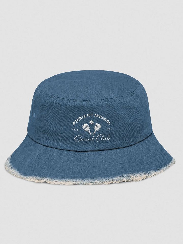 Pickle Fit Apparel Frayed Edge Denim Bucket Hat product image (1)