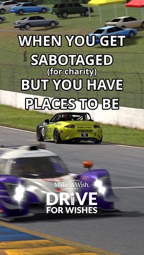 Over $30,000 raised for Make-A-Wish International in the Drive For Wishes 2025!! This one got us into some unusual racing she...