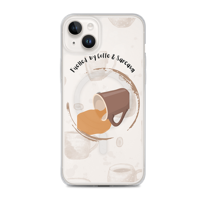 Coffee & Sarcasm iPhone® MagSafe® Clear Case product image (1)