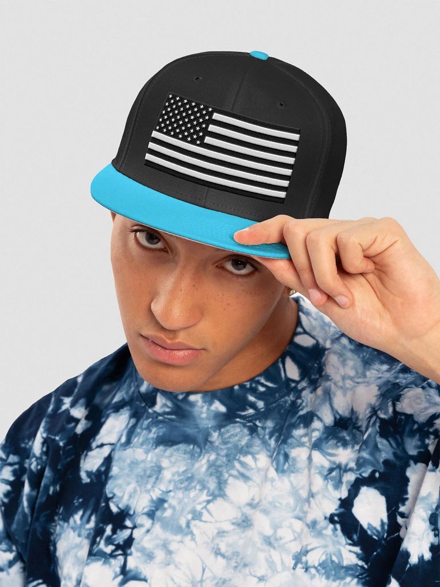 Southern WSouthernWoods Apparel Black American Flag Snapback Hat product image (74)
