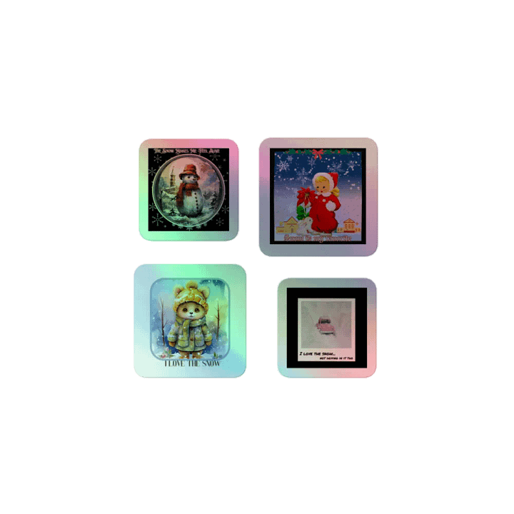 I Love Snow Holo Sticker Pack product image (1)