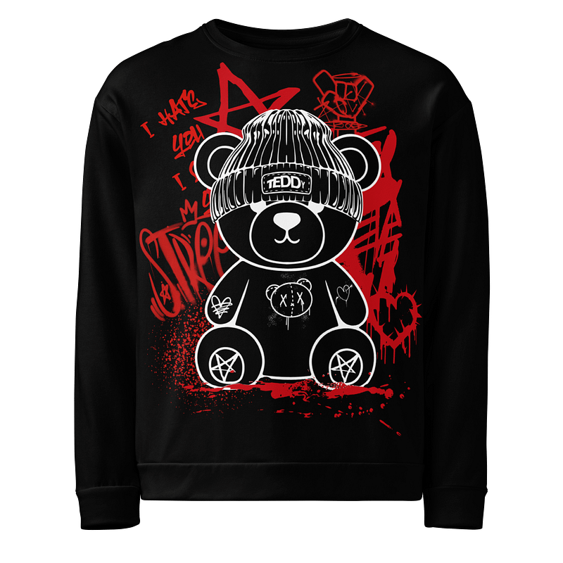 Graffiti Teddy Unisex Sweatshirt